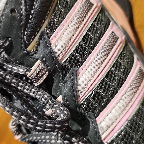 Adidas Women's Charcoal and Pink Athletic Shoes - Picture 3 of 7